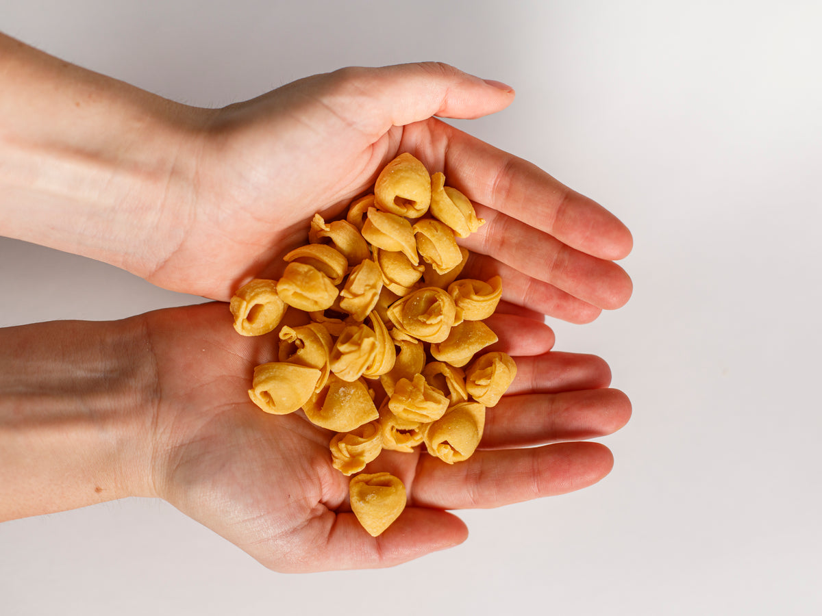 Tortellini in confezione regalo. In ATM