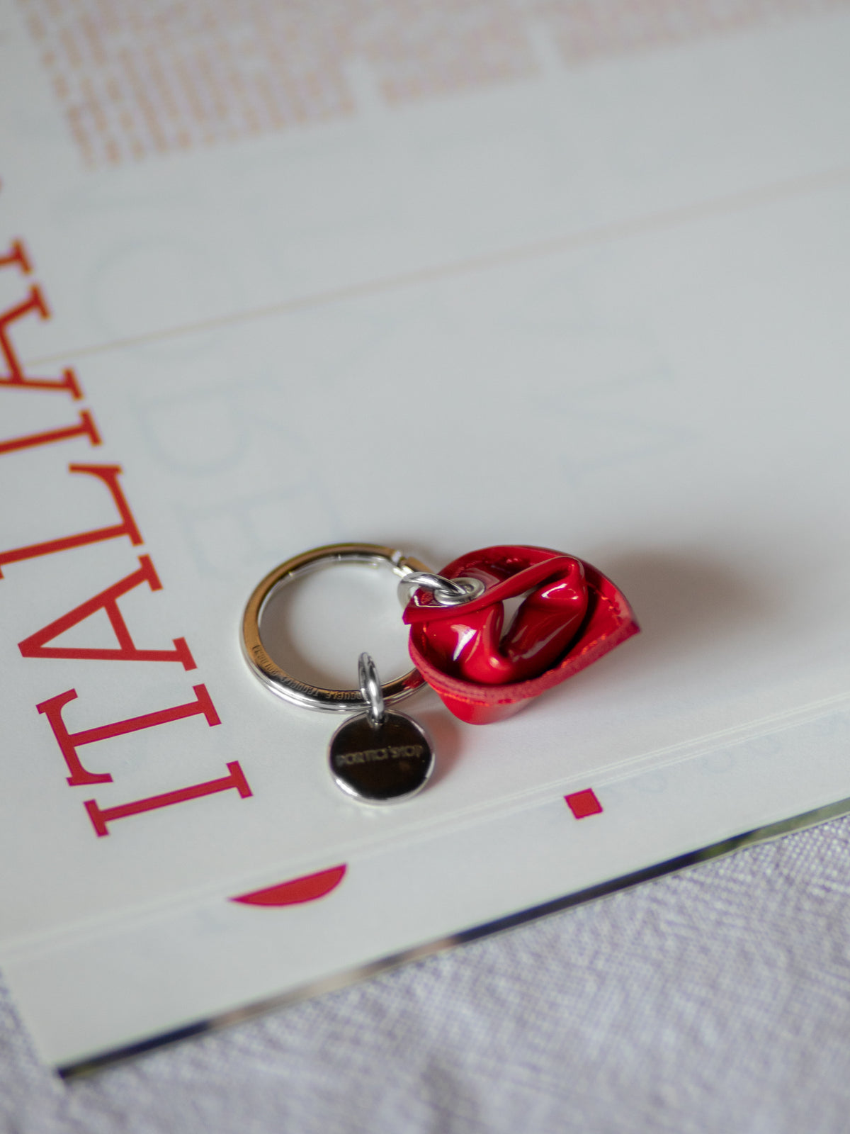 Portachiave Tortellino — Rosso Vernice